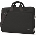 Tech-Protect Елегантна чанта с дръжки и презрамка за MacBook Pro 15 и преносими компютри до 16 инча - Tech-Protect PocketBag Laptop Bag 16 (черен) (THP3744)