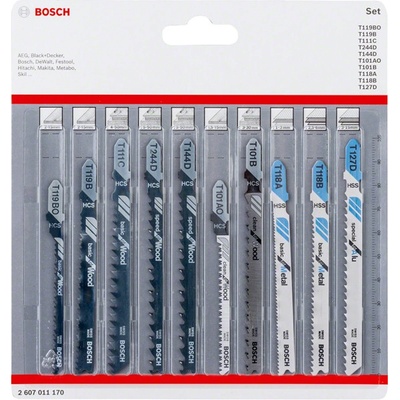 Bosch 10-dielna súprava pílových listov do priamočiarej píly Wood+Metal 10ks 2607011170