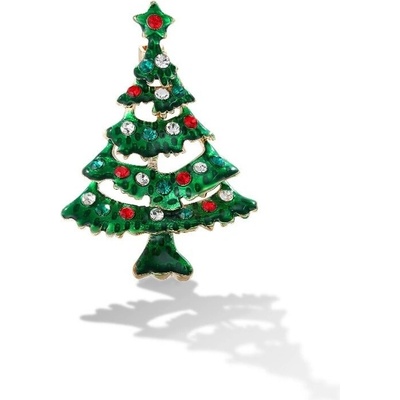 Éternelle vánoční brož se zirkony Christmas Tree 2 vánoční stromeček B2095-11120205367601 Barevná/více barev