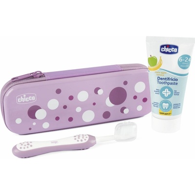 Chicco Комплект за почистване на зъбки Chicco - Розов (C0117)