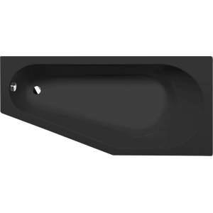 POLYSAN Tigra - Асиметрична вана R 170x80 см, матово черна 90611.21 (90611.21)