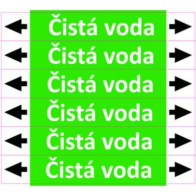 Grafiko | Čistá voda - dle ISO 20560 - Materiál fólie s ochrannou laminací, Rozměr aršík 6 ks 52x300 mm