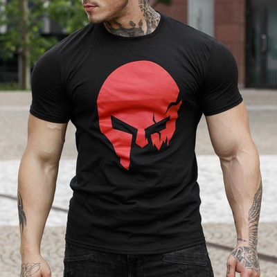 Ultrasoft tričko Iron Aesthetics Skull B&R černá – Zbozi.Blesk.cz