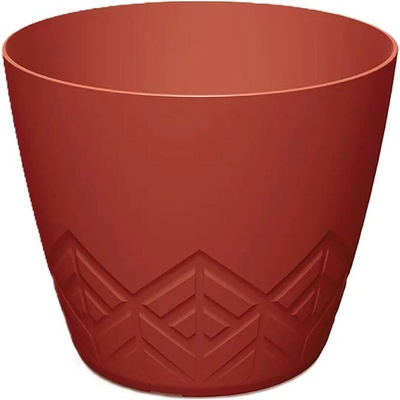 PROSPERPLAST Květináč ARECO retro červená 19,8 cm