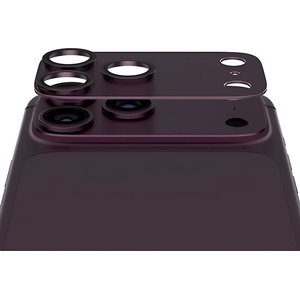Panzer Стъклен протектор за камера PaznerGlass Hoops за iPhone 18 Pro Max, FENDER CLP, тъмно червен