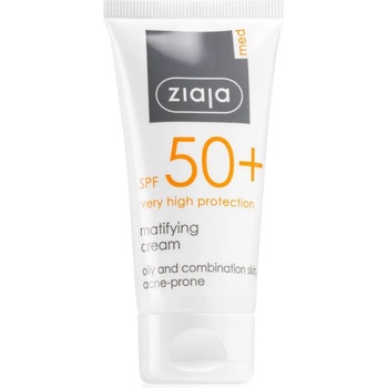 Image 1 of Ziaja Med Protecting UVA + UVB матиращ слънцезащитен крем за лице SPF 50+ 50ml