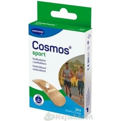 Cosmos Sport flexibilní náplasti na rány 1,9×7,2 cm 20 ks