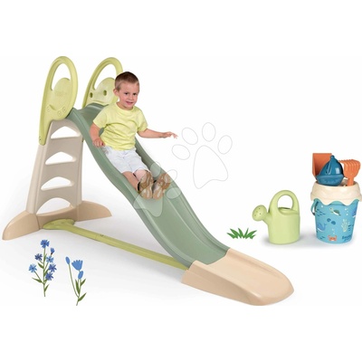 Smoby Set šmykľavka s dvojitou vlnou a vedro set Oceán Toboggan XL Life dĺžka šmyku 230 cm s vodotryskom