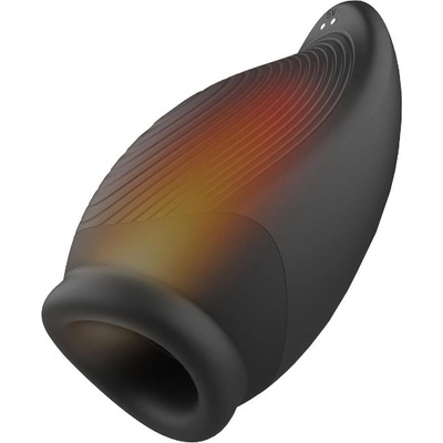 Ramrod Нагряващ вибриращ мастурбатор с възможност за изстискване Черен нагряващ мастурбатор с възможност за изстискване (15, 5 cm)