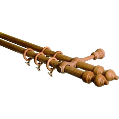 HEBR Garnýž dřevěná dub dvojitá 300 cm – Sleviste.cz