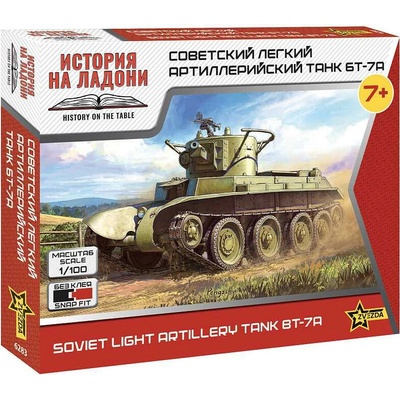 ZVEZDA Snap Kit military 6283 Soviet light tank BT-7A CF_32-6283 1:100