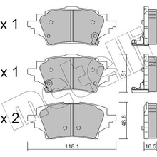 Sada brzdových platničiek kotúčovej brzdy METELLI 22-1228-0