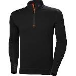 Helly Hansen lifa 75107 / Мъжка функционална риза от мериносова вълна с 1/4 цип - черна xl (59510700204)