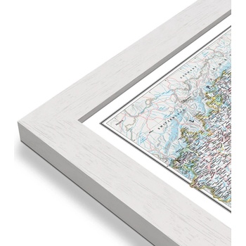 National Geographic Itálie - nástěnná mapa Classic 60 x 85 cm Varianta: mapa v dřevěném rámu, Provedení: Pegi bílý