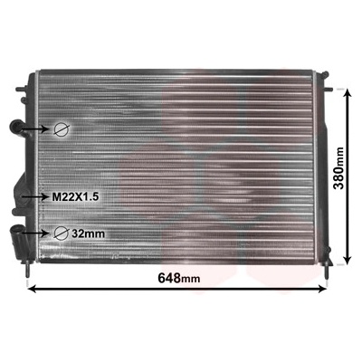 VAN WEZEL Chladič, chlazení motoru 43002241