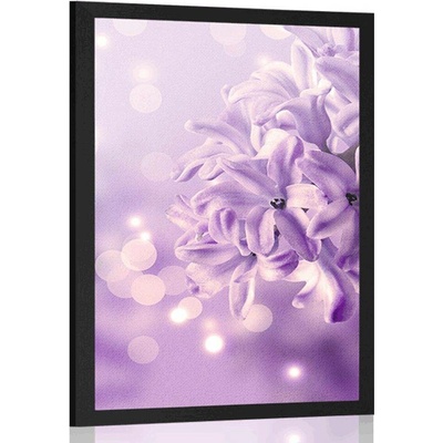 Plakát fialový květ šeříku - 20x30 silver