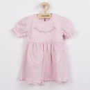 NEW BABY Kojenecké šatičky s krátkým rukávem New Baby Summer dress růžovo šedé