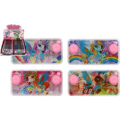 Teddies Vodní hra hlavolam 11 x 6 cm plast jednorožec