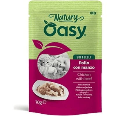 Oasy Natury Soft Jelly kuře a hovězí 70 g