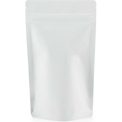 Doypack ZIP | bílý kraft papír s AL vrstvou obsah 250ml (110 × 185 + 65mm)