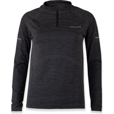 Karrimor XLite Seamless Running Ladies 1/4 zip - Black Marl