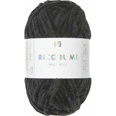 Rico Design Ženilková priadza Ricorumi Nilli Nilli odtieň 027 čierna - 1 ks
