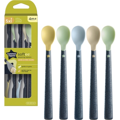 Tommee Tippee Lžičky pro nejmenší Softee 5 ks 4m+ – Zboží Mobilmania