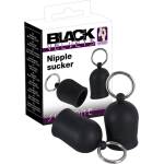 Black Velvets - засмуквач за зърна с метален пръстен (черен) - lovesexshop
