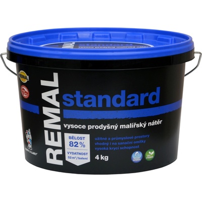 REMAL Standard vysoko priedušná farba na stenu, 4 kg