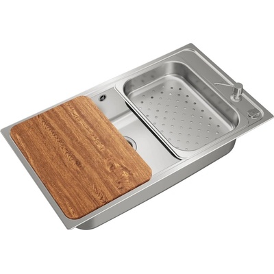 Teka BIG BOWL 80 1C PLUS (Bahia PLUS) Иноксова мивка за вграждане, гладка, за шкаф със светъл отвор (М.539.4)