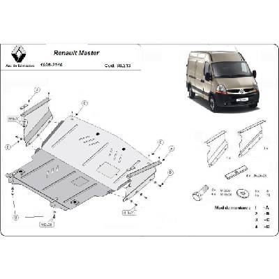 Scut Motor - Румъния Метална кора под двигател и скоростна кутия renault master от 1997 до 2003 (73789)
