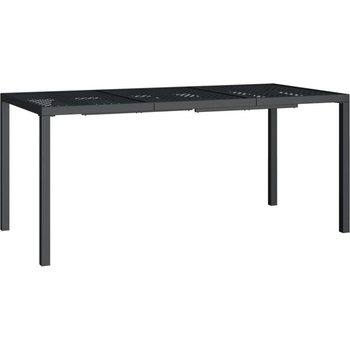 Градинска маса антрацит 165x80x72 cм стомана