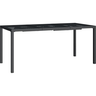 Градинска маса антрацит 165x80x72 cм стомана