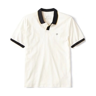Brixton Proper Ss polo Knit Off white Black