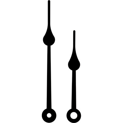 Kovové hodinové ručičky B12 (95 mm, 70 mm) - černé - Ručičky hodinové B12 pár