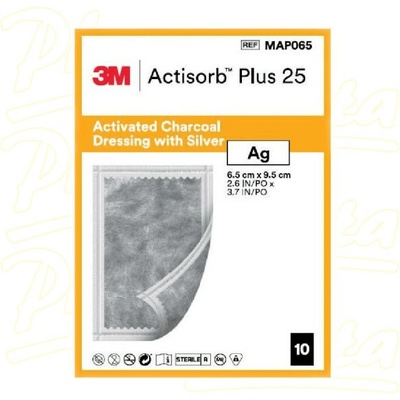 3M Actisorb Plus 25 krytí 6,5 x 9,5 cm 10 ks