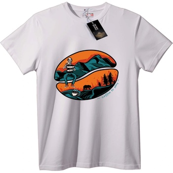 NOONEBRAND Тениска с Кафе Скелет Приключение - 2XL, White