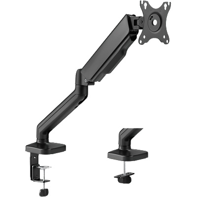 LogiLink Стойка за монитор, 17-32", стомана, газова пружина, черна