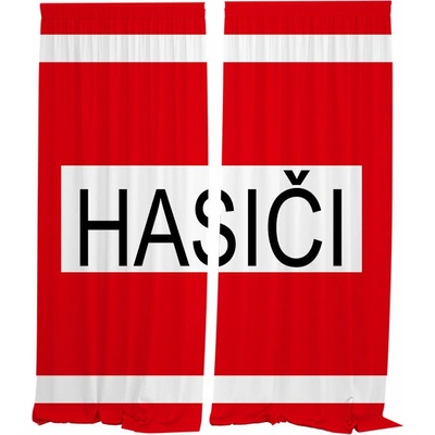IMPAR Závěsy Hasiči,červené,140 × 250 cm