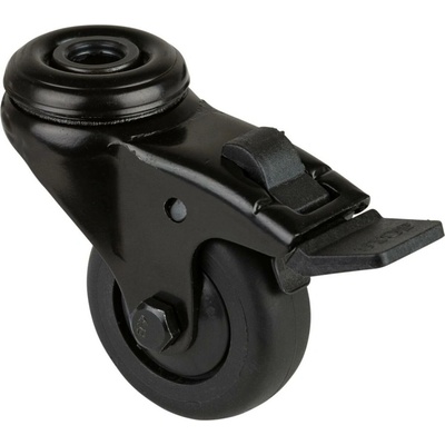 Kola Pirkl BLACK edition otočné s brzdou 75 mm na šroub kuličkové