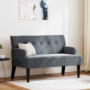 vidaXL Пейка Честърфилд Тъмен сив 112 x 65, 5 x 75 см Кадифе (42019287)