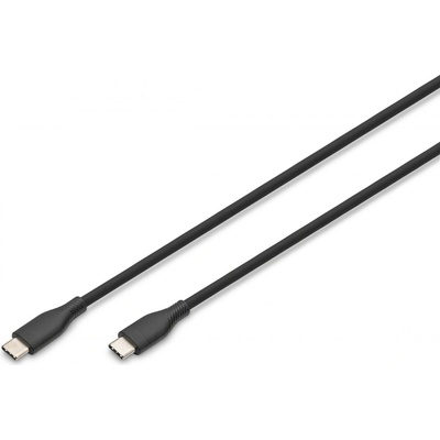 Digitus AK-300341-005-S Silikónový napájací USB-C - USB-C USB 2.0 60W 0,5m černý