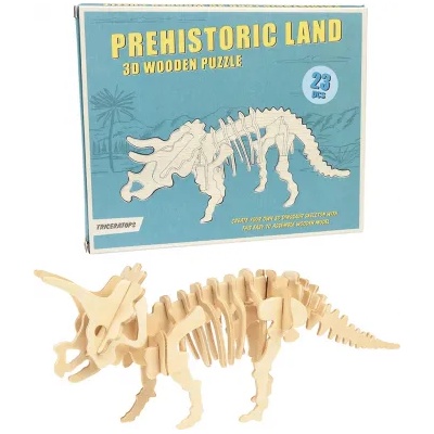 Rex London Дървен 3d пъзел - Праисторическа земя - Трицерат (28268)