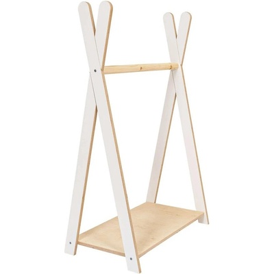 Meowbaby Бяла/в естествен цвят детска закачалка от декор от бор 60x97 cm Montessori - Meowbaby (WTHSW01)