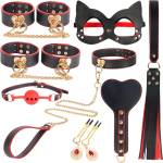 INTOYOU - bdsm комплект за напреднали - 8 части - черен - lovesexshop
