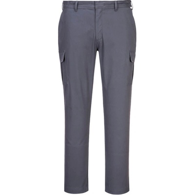 Portwest nohavice Stretch Slim Combat S231 do pasu Uhlově sivá