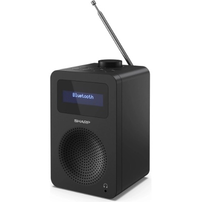 Sharp DR-430 - цифрово радио с Bluetooth 5.0, DAB+/FM, 5W, двоен алармен часовник - черен