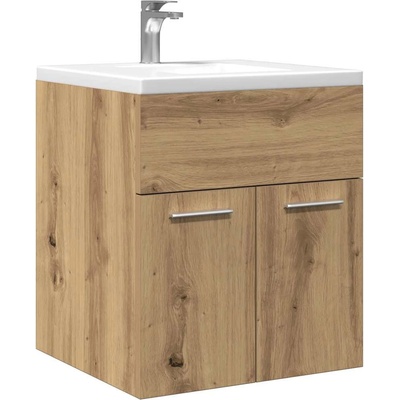 vidaXL Шкаф за мивка за баня, дъб артизан 41x38, 5x46см инженерно дърво (856206)