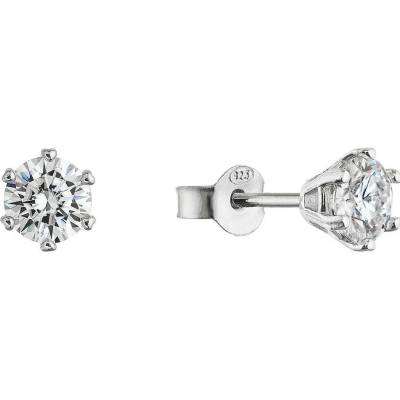 Evolution Group Cz Stříbrné náušnice MIA moissanite 5mm MIA 11M00006