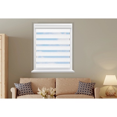 Rolux Vnitřní látková roleta den a noc BH3401, 40 x 150 cm Bílá – Hledejceny.cz